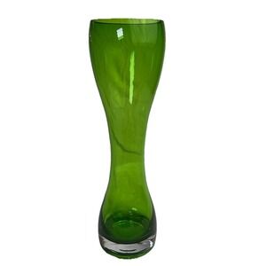 Tall Green Glass Silouette Flower Vase Art Home‎ Interior Decorative Gift